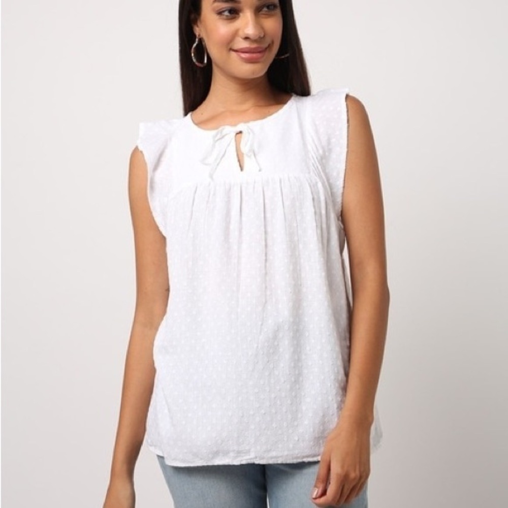 White Cap Sleeve Top